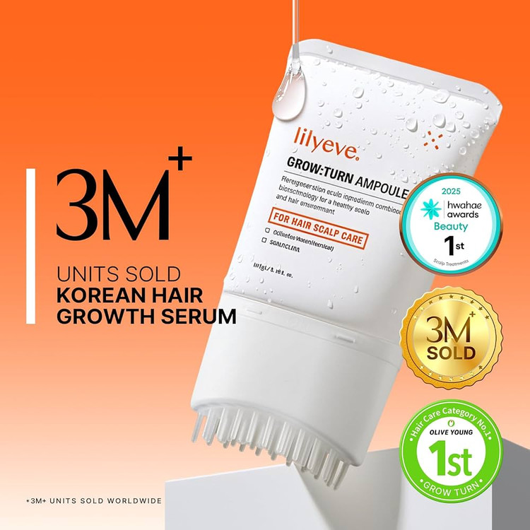 سرم رشد مو اگزوزوم Grow turn لیلیوئه lilyeve تقویت کننده و ضخیم کننده